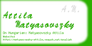 attila matyasovszky business card